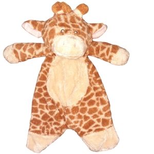Baby Ganz Jamie Giraffe Flat-A-Pat Plush 16" Lovey Security Blanket SOFT!